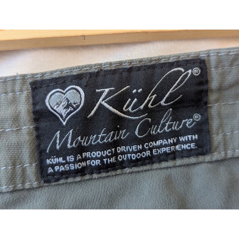 Kuhl Mountain Culture Zip Off Capri Hiking Outdoor Pants Army Green Wmns Sz 14 - Picture 11 of 12